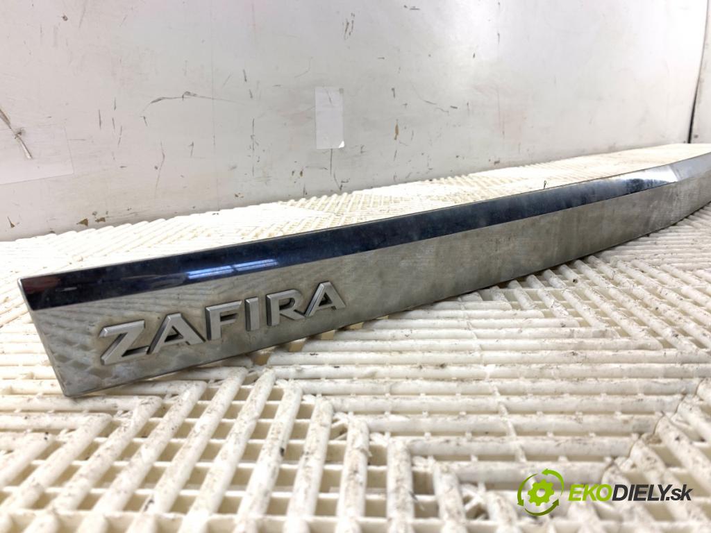 OPEL ZAFIRA B nadwozie wielkoprzestrzenne (MPV) 2005 77 kW 1.6 (M75) 1598 Lišta Kľučka dverí zad 13137862