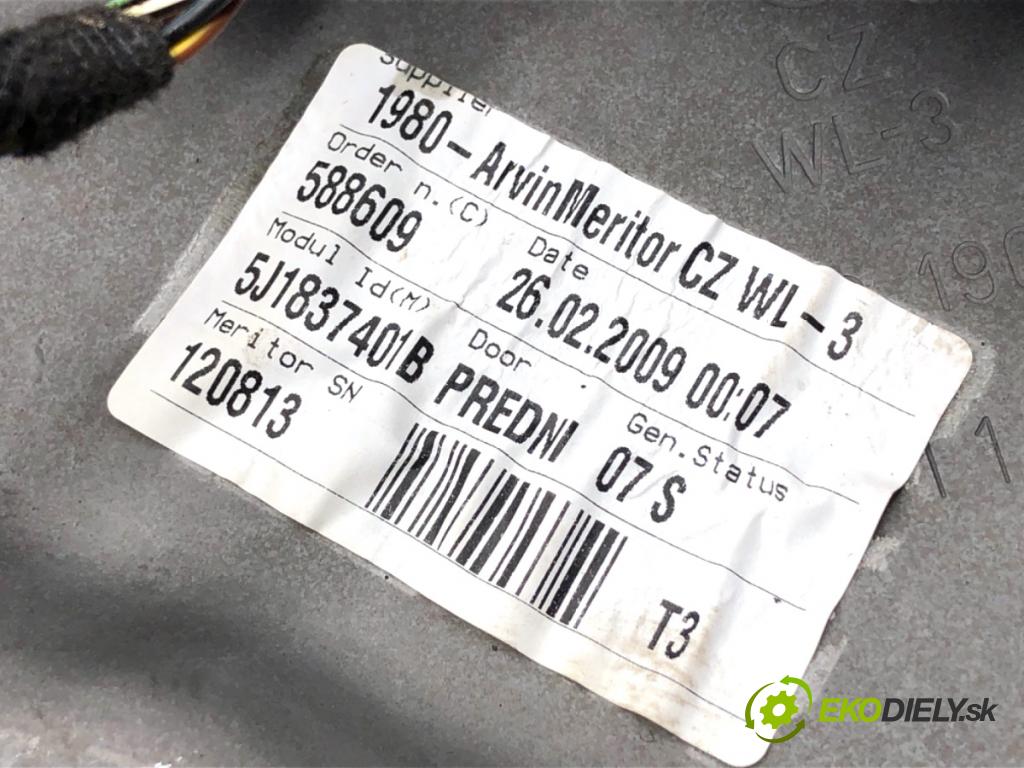 SKODA FABIA II liftback 2009 51 kW 1.2 LPG 1198 Mechanizmus okna ľavy predný 6Q2959802F