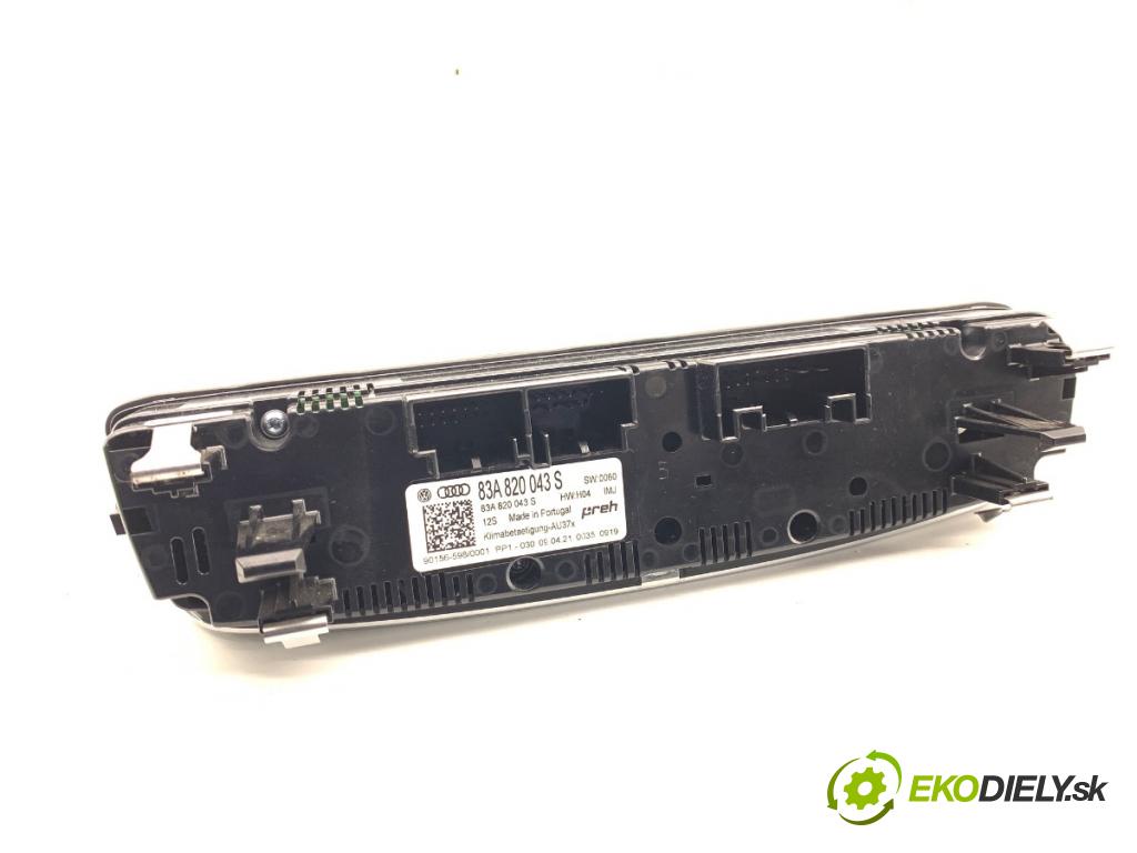 AUDI Q3 II SUV 2021 110 kW 35 TFSI Mild Hybrid 1498 Panel ovládania kúrenia 83A820043S (Prepínacie páčky pod volantom)