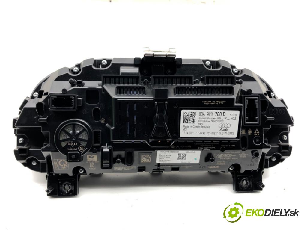 AUDI Q3 II SUV 2021 110 kW 35 TFSI Mild Hybrid 1498 Prístrojovka 83A920700D (Prístrojová doska)