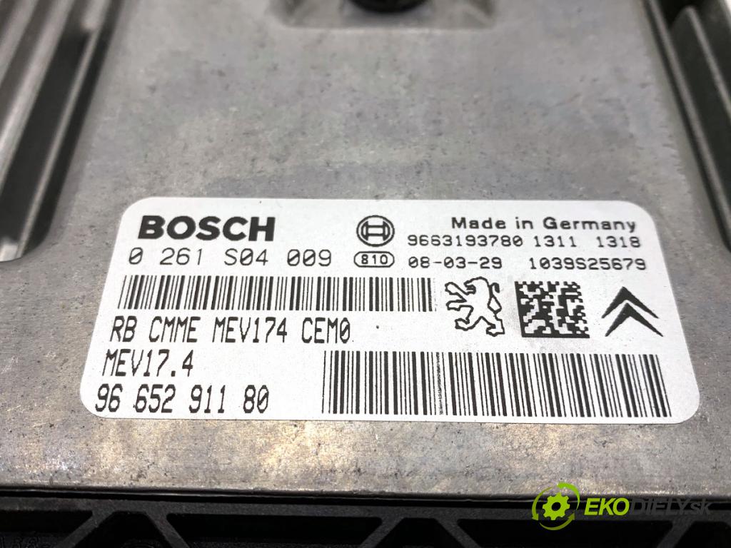 PEUGEOT 207 Kombi 2008 88 kW 1.6 16V 1598 riadiaca jednotka Motor 9665291180 0261S04009 (Riadiaca jednotka)