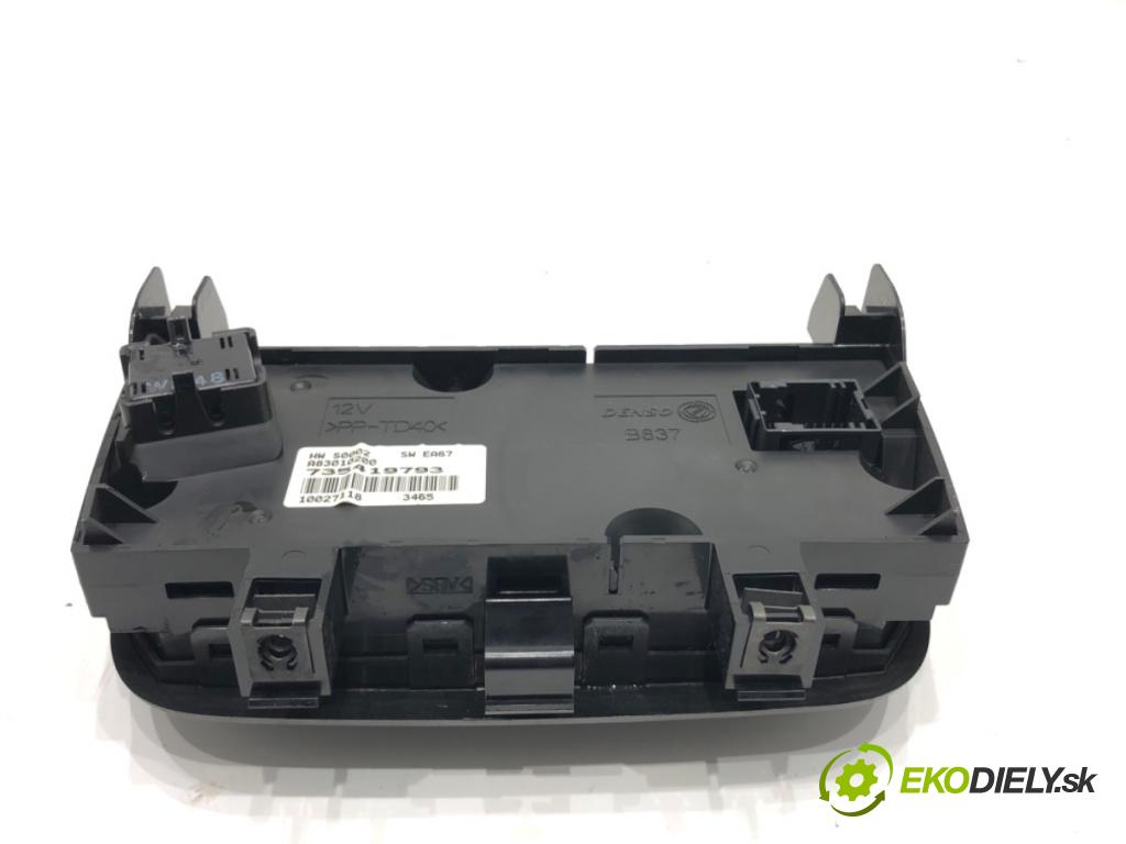 FIAT GRANDE PUNTO liftback 2006 57 kW 1.4 (199AXB11, 199AXB1A, 199BXB1A, 199AXL1A) 1368 Panel ovládania kúrenia 735419793 (Prepínacie páčky pod volantom)