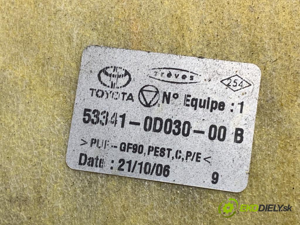 TOYOTA YARIS II liftback 2006 64 kW 1.3 VVT-i (SCP90_) 1298 Odhlučnenie kapoty 53341-0D03