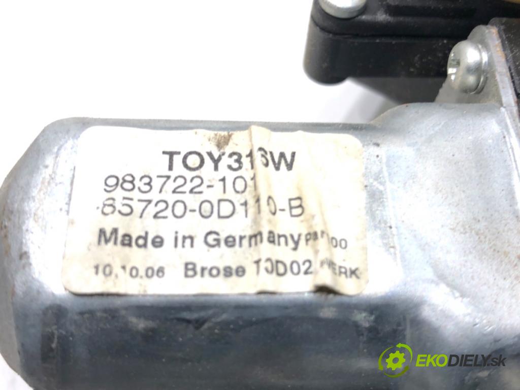 TOYOTA YARIS II liftback 2006 64 kW 1.3 VVT-i (SCP90_) 1298 Mechanizmus okna ľavy predný 85720-0D110