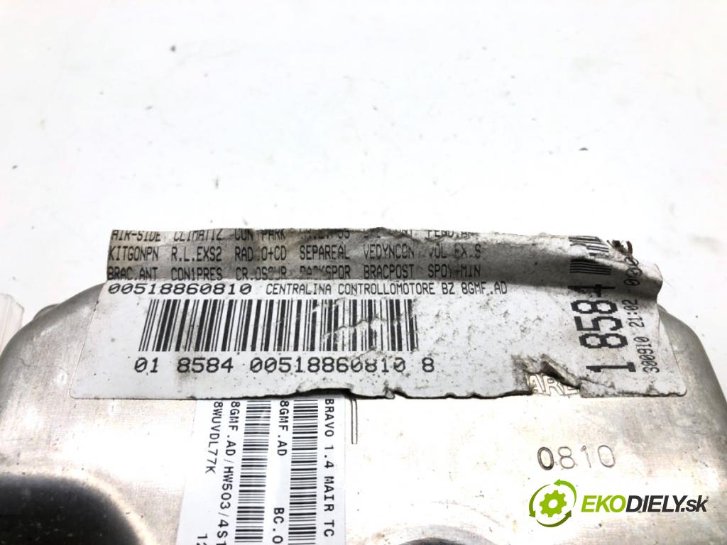 FIAT BRAVO II liftback 2010 103 kW 1.4 16V (198AXS1B) 1368 riadiaca jednotka Motor 51886081 (Riadiaca jednotka)