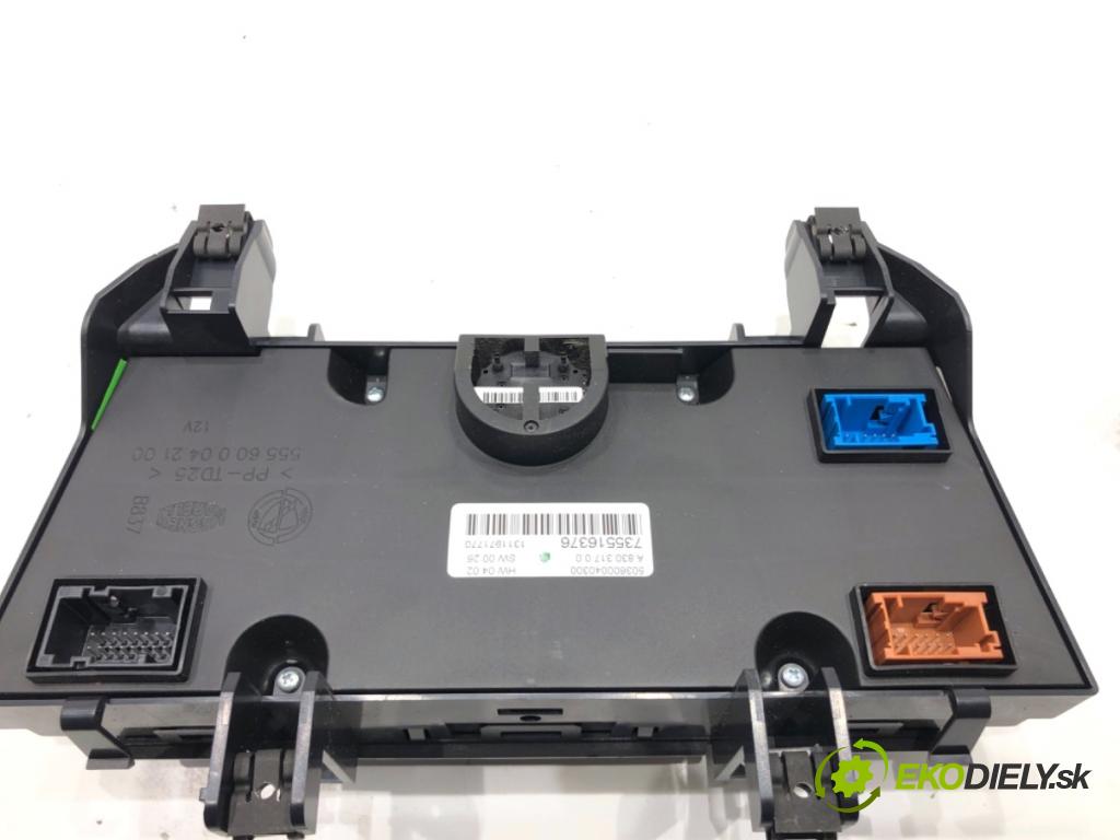 FIAT BRAVO II liftback 2010 103 kW 1.4 16V (198AXS1B) 1368 Panel ovládania kúrenia 735516376 (Prepínacie páčky pod volantom)