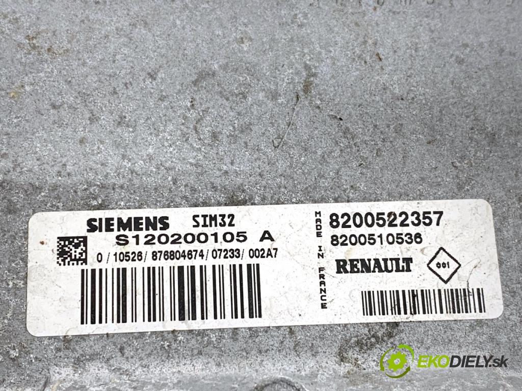 RENAULT CLIO III liftback 2007 55 kW 1.2 16V (BR02, BR0J, BR11, CR02, CR0J, CR11) 1149 riadiaca jednotka Motor 8200522357 (Riadiaca jednotka)