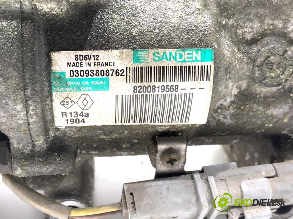 RENAULT CLIO III liftback 2007 55 kW 1.2 16V (BR02, BR0J, BR11, CR02, CR0J, CR11) 1149 Kompresor klimatizácie 8200819568 (Kompresor klimatizácie)