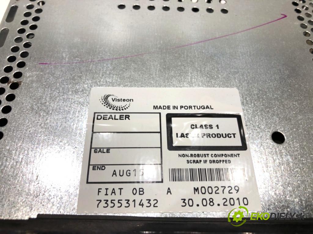 FIAT BRAVO II liftback 2010 103 kW 1.4 16V (198AXS1B) 1368 RADIO 735531432 (Audio zariadenie)