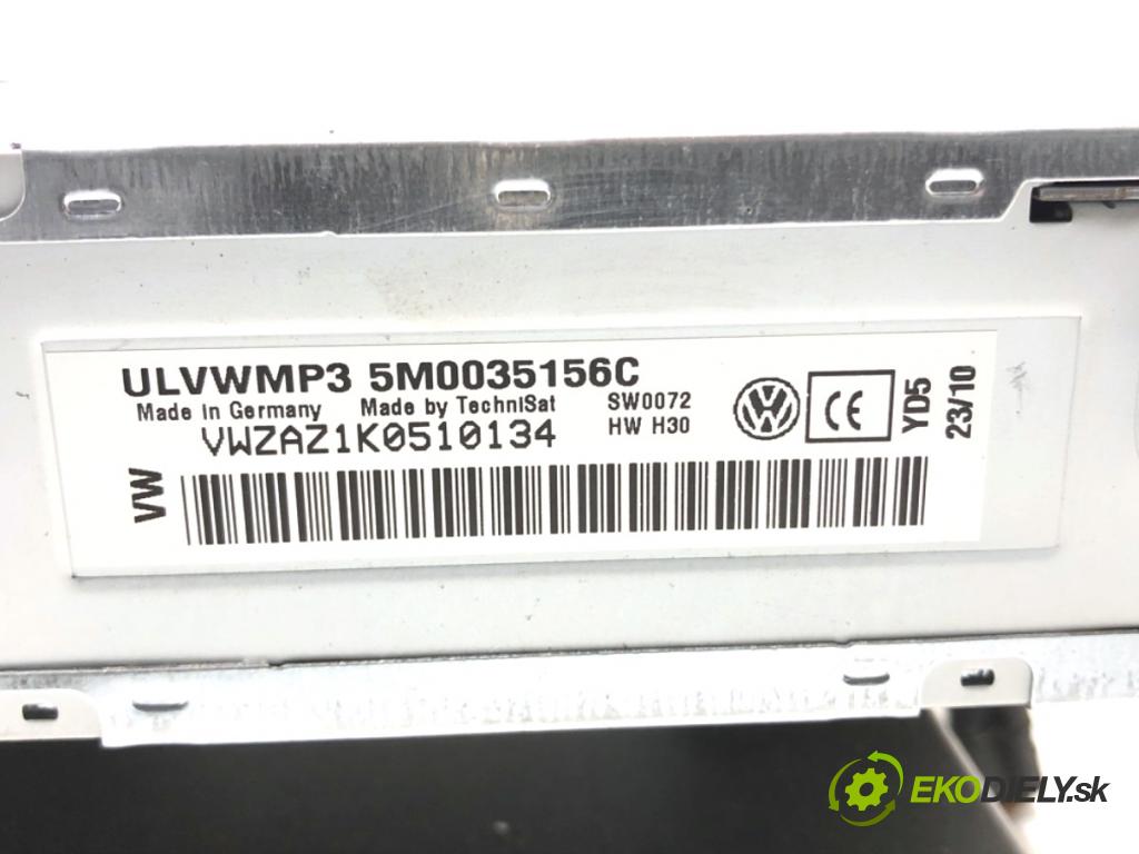 VW POLO V liftback 2010 55 kW 1.2 TDI 1199 RADIO 5M0035156C (Audio zariadenie)