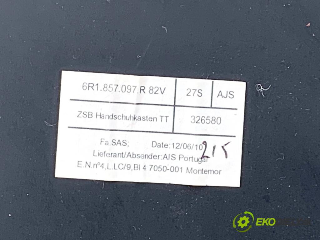 VW POLO V liftback 2010 55 kW 1.2 TDI 1199 Priehradka, kastlík spolujazdca 6R1857097R (Priehradka (kastlík))