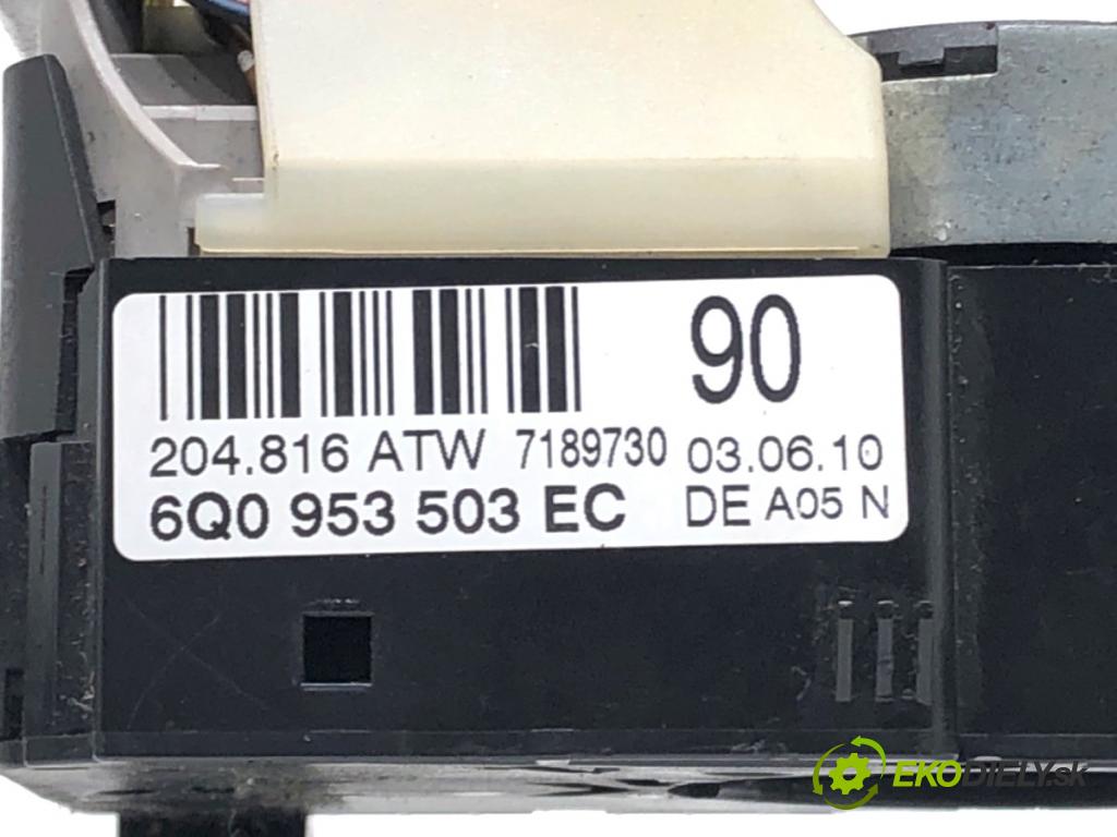 VW POLO V liftback 2010 55 kW 1.2 TDI 1199 Prepínač kombinovaný 6Q0953503EC (Prepínacie páčky pod volantom)