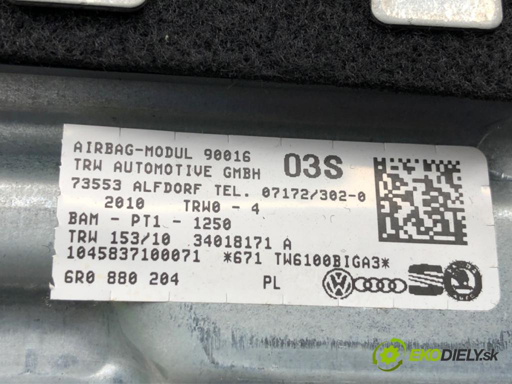 VW POLO V liftback 2010 55 kW 1.2 TDI 1199 AirBag spolujazdca 6R0880204 (Airbag)
