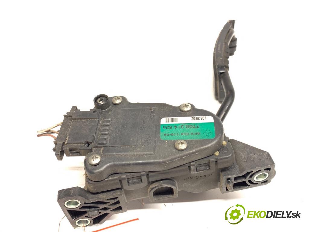 RENAULT MASTER II Autobus 2002 84 kW 2.5 dCi 120 2463 Potenciometer plynu 7700314525 (Potenciometer plynového pedálu)