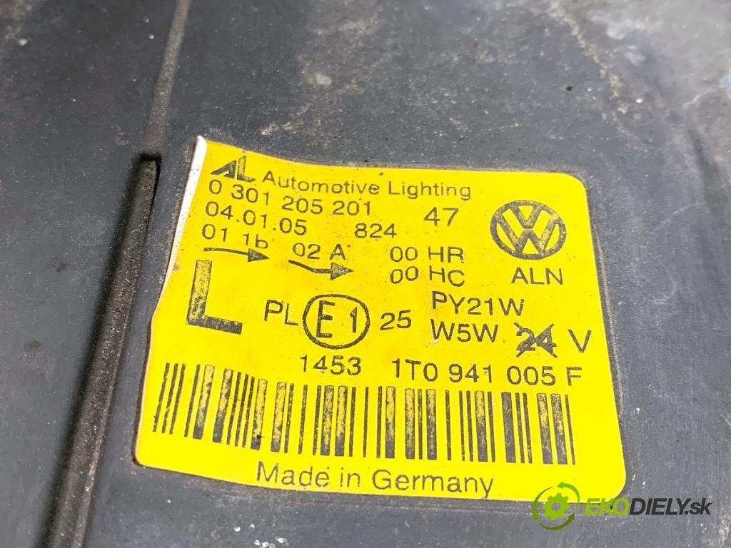VW TOURAN nadwozie wielkoprzestrzenne (MPV) 2005 110 kW 2.0 FSI 1984 Svetlomet ľavy predný 1T0941005F
