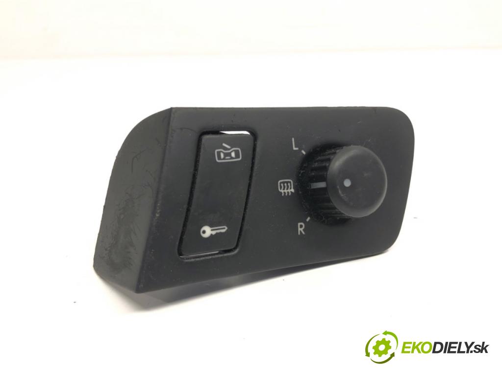 VW TOURAN nadwozie wielkoprzestrzenne (MPV) 2005 110 kW 2.0 FSI 1984 Prepínač nastavenia spätných zrkadiel 1T1959552 (Prepínacie páčky pod volantom)