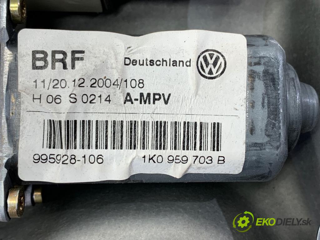 VW TOURAN nadwozie wielkoprzestrzenne (MPV) 2005 110 kW 2.0 FSI 1984 Mechanizmus okna ľavy zad 1K0959703B