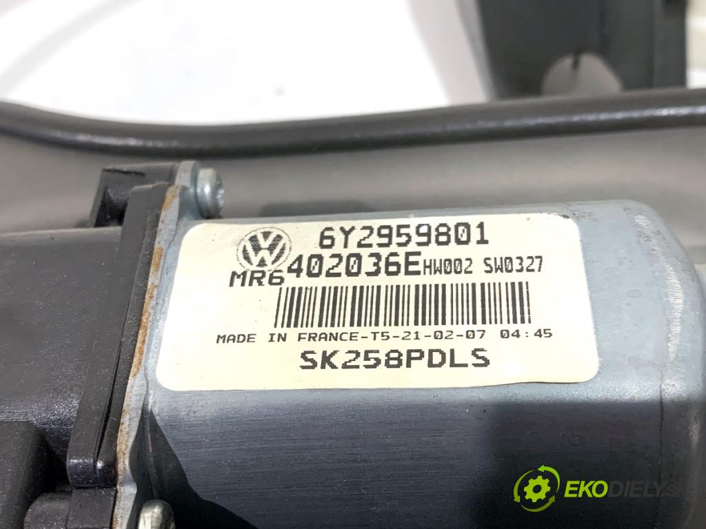 SKODA ROOMSTER nadwozie wielkoprzestrzenne (MPV) 2007 77 kW 1.6 1598 Mechanizmus okna pravy predný 6Y2959801