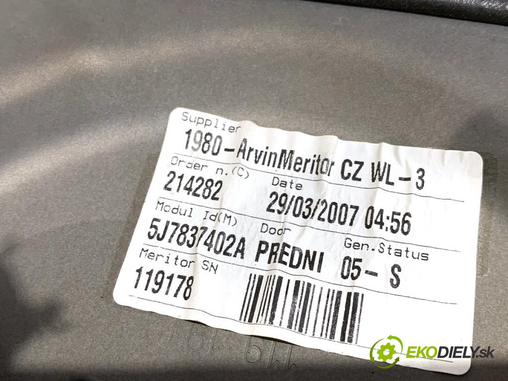 SKODA ROOMSTER nadwozie wielkoprzestrzenne (MPV) 2007 77 kW 1.6 1598 Mechanizmus okna pravy predný 6Y2959801