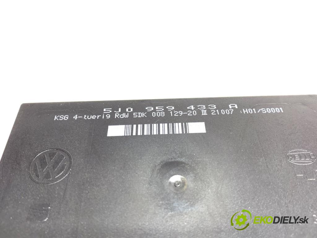 SKODA ROOMSTER nadwozie wielkoprzestrzenne (MPV) 2007 77 kW 1.6 1598 modul komfortu 5J0959433A (Komfortní modul)
