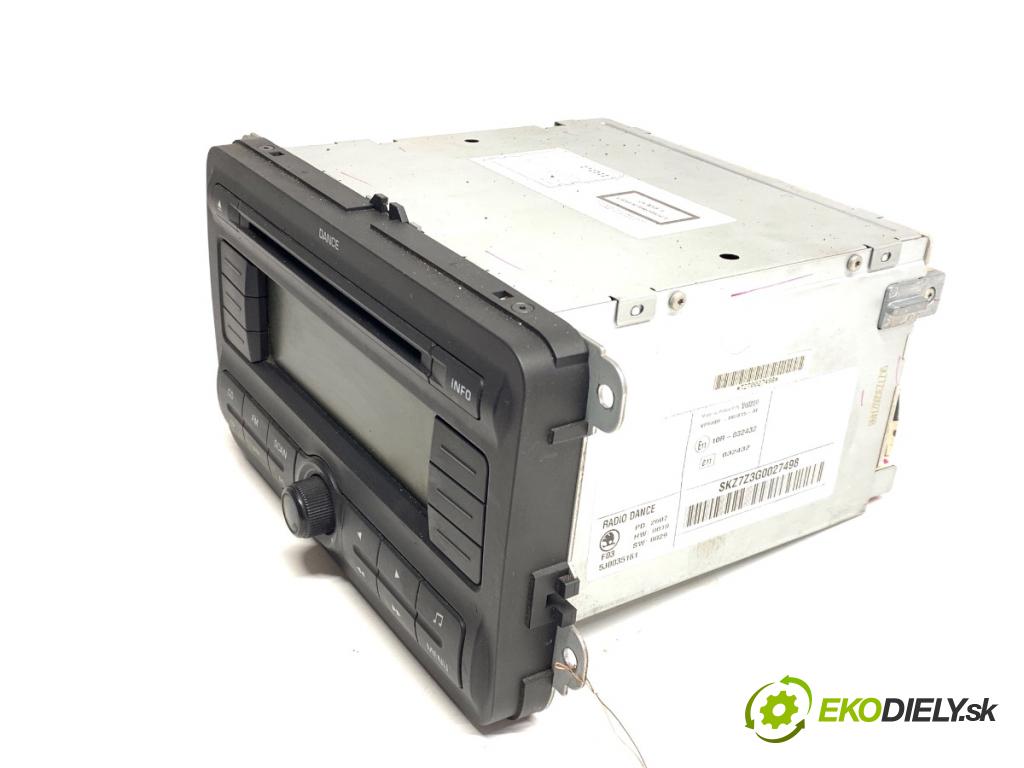 SKODA ROOMSTER nadwozie wielkoprzestrzenne (MPV) 2007 77 kW 1.6 1598 RADIO 5J0035161 (Audio zariadenie)