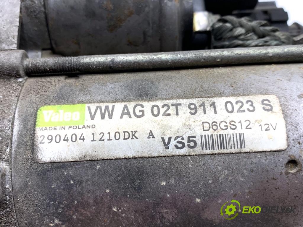 VW GOLF V liftback 2004 55 kW 1.4 16V 1390 startér 02T911023S (Startér)