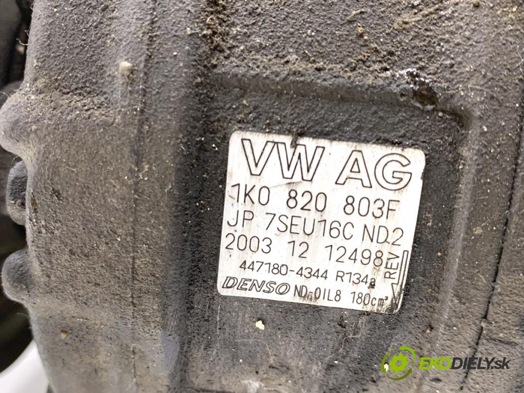 VW GOLF V liftback 2004 55 kW 1.4 16V 1390 Kompresor klimatizácie 1K0820803F (Kompresor klimatizácie)
