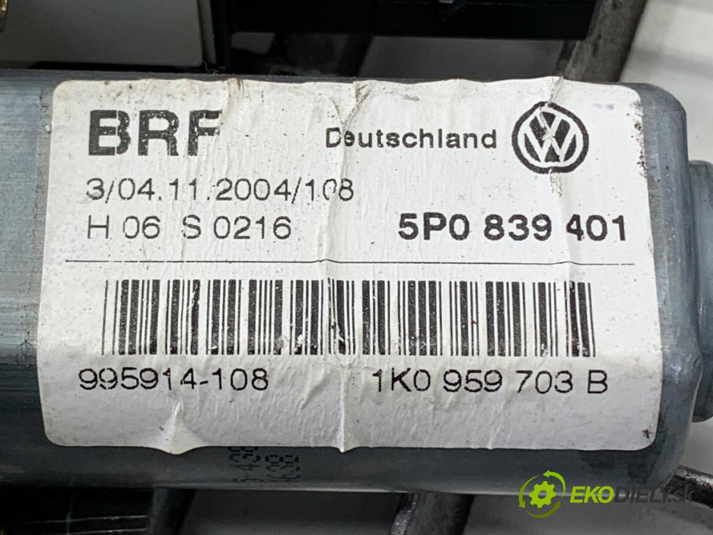 SEAT ALTEA nadwozie wielkoprzestrzenne (MPV) 2005 75 kW 1.6 1595 Mechanizmus okna ľavy zad 5P0839401