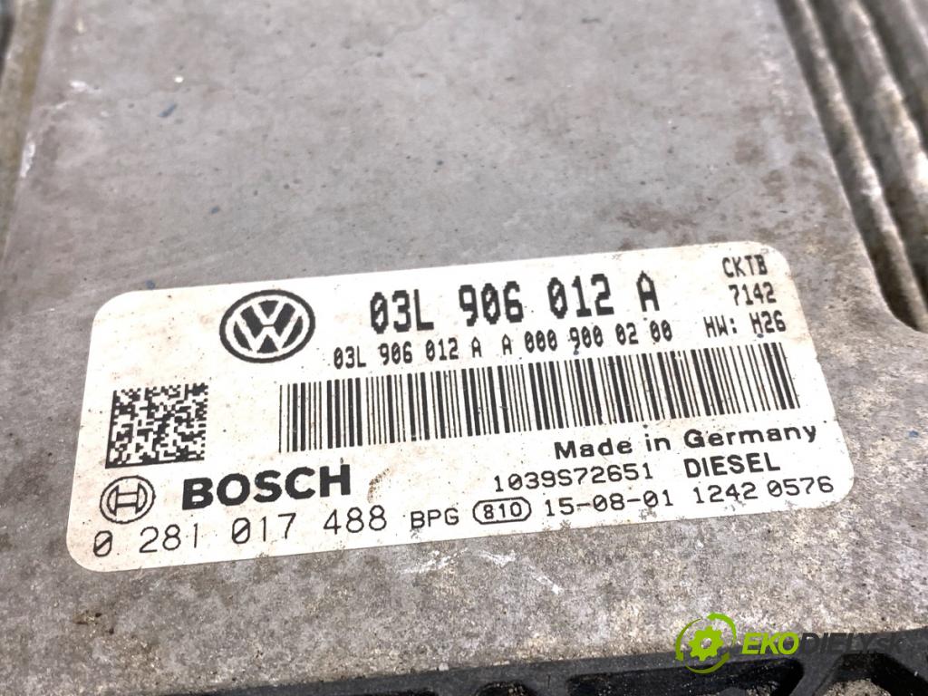 VW CRAFTER 30 50 Platforma / podwozie 2015 80 kW 2.0 TDI 1968 riadiaca jednotka Motor 03L906012A 0281017488 (Riadiaca jednotka)