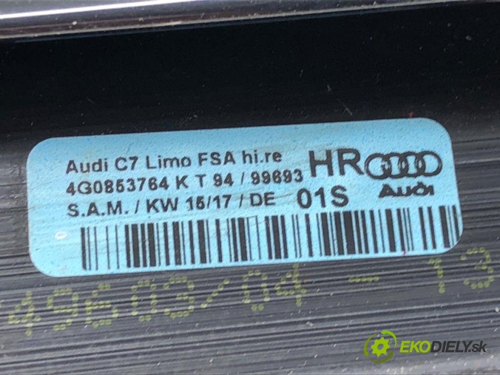 AUDI A6 C7 Kombi 2017 445 kW RS6 performance quattro 3993 Lišta Sbírání: zad pravá čierna farba LESK: 4G0853764K