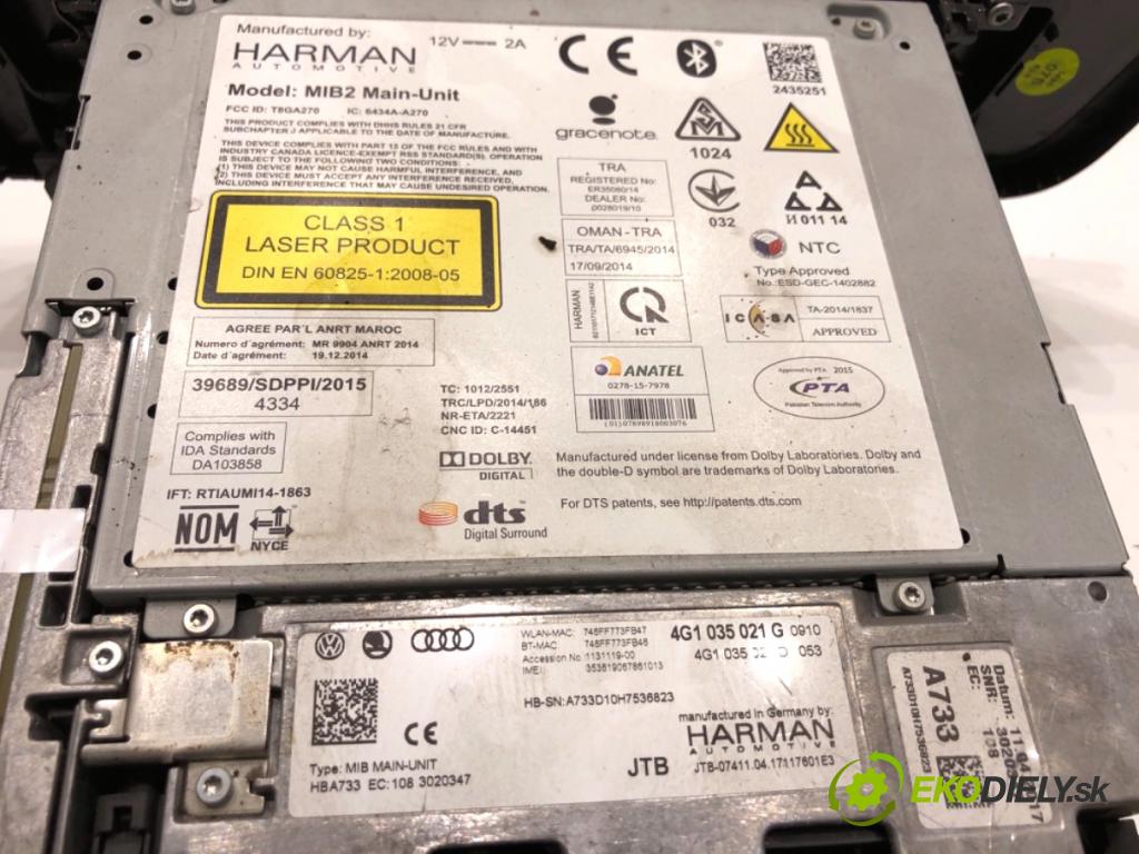 AUDI A6 C7 Kombi 2017 445 kW RS6 performance quattro 3993 RADIO 4G1035021G (Audio zariadenie)