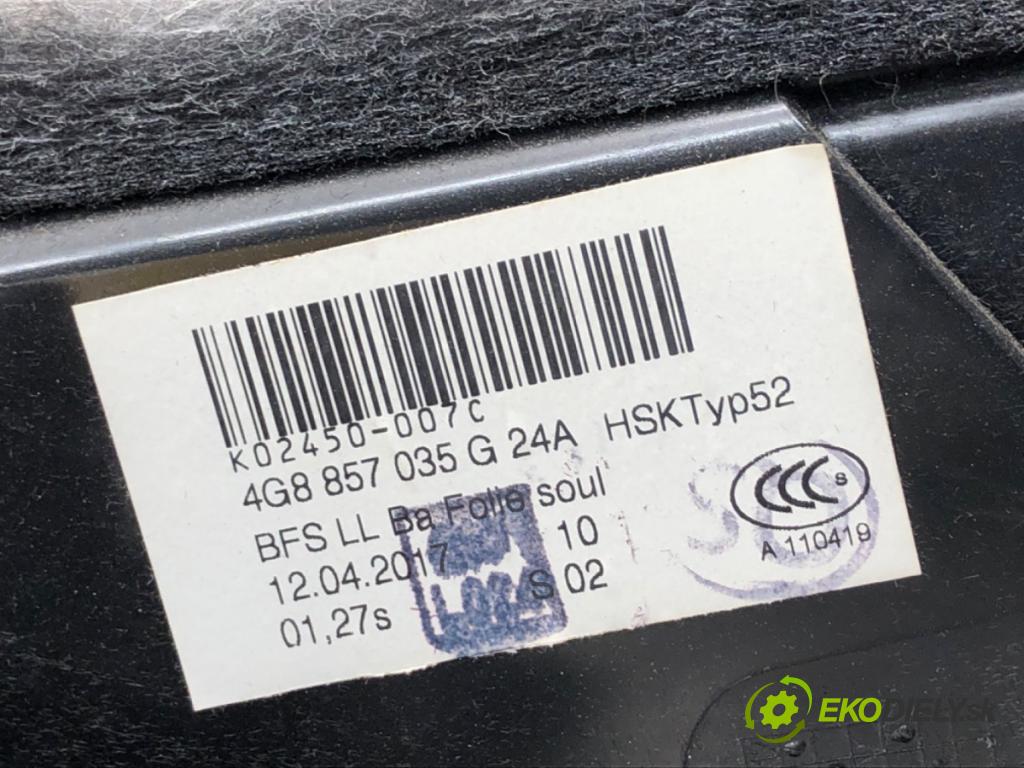 AUDI A6 C7 Kombi 2017 445 kW RS6 performance quattro 3993 Priehradka, kastlík spolujazdca 4G8857035G (Priehradka (kastlík))