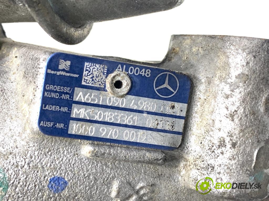 MERCEDES-BENZ X204 SUV 2010 125 kW 220 CDI (204.902) 2143 Turbodúchadlo,turbo A6510902880 (Turbodúchadlo (kompletné))
