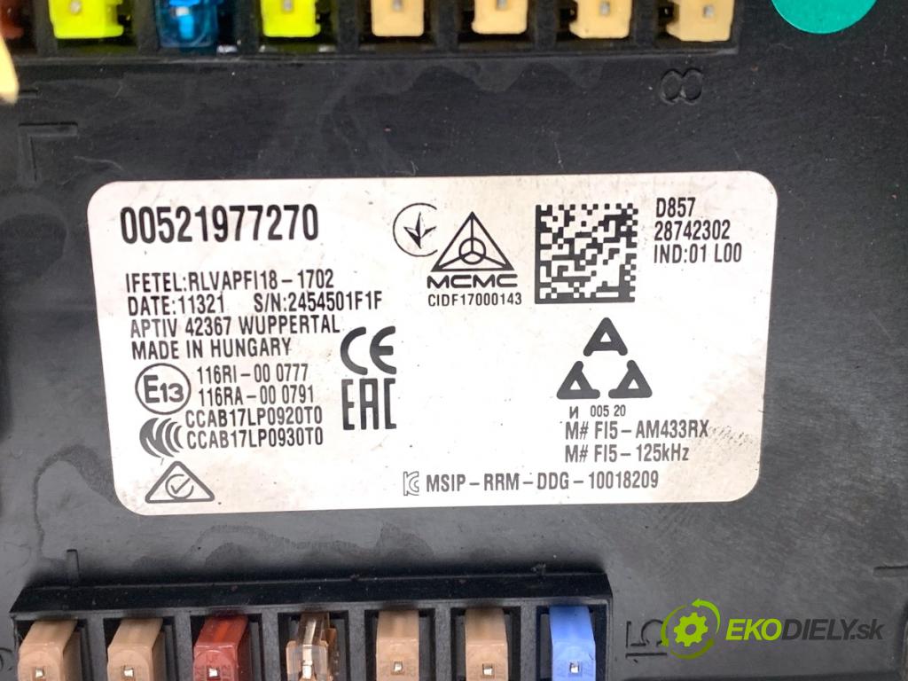 FIAT TIPO sedan 2021 70 kW 1.4 (356SXA1B) 1368 modul BSI 00521977270 (Pojistková skříňka)