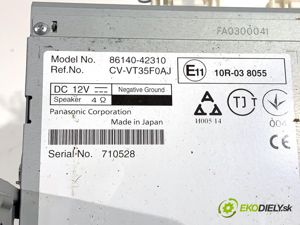 TOYOTA RAV 4 IV SUV 2017 114 kW 2.5 Hybrid 4WD (AVA44_) 2494 RADIO 86140-42310 (Audio zariadenie)