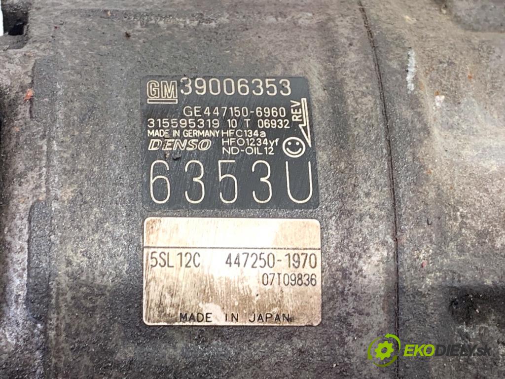 OPEL CORSA E liftback 2016 66 kW 1.4 (08, 68) 1398 Kompresor klimatizácie 39006353 (Kompresor klimatizácie)