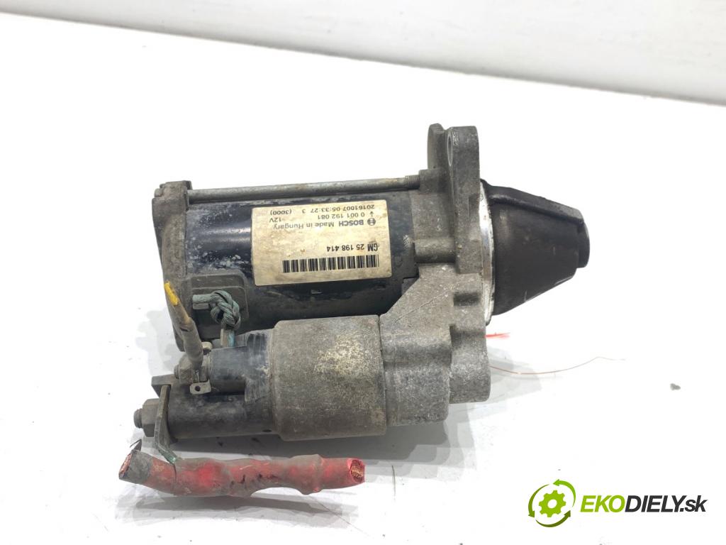 OPEL CORSA E liftback 2016 66 kW 1.4 (08, 68) 1398 startér 25198414 (Startér)