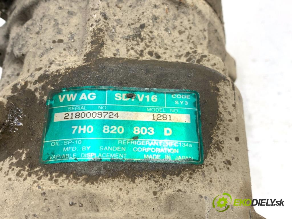 VW TRANSPORTER T5 Autobus 2007 75 kW 1.9 TDI 1896 Kompresor klimatizácie 7H0820803D (Kompresor klimatizácie)