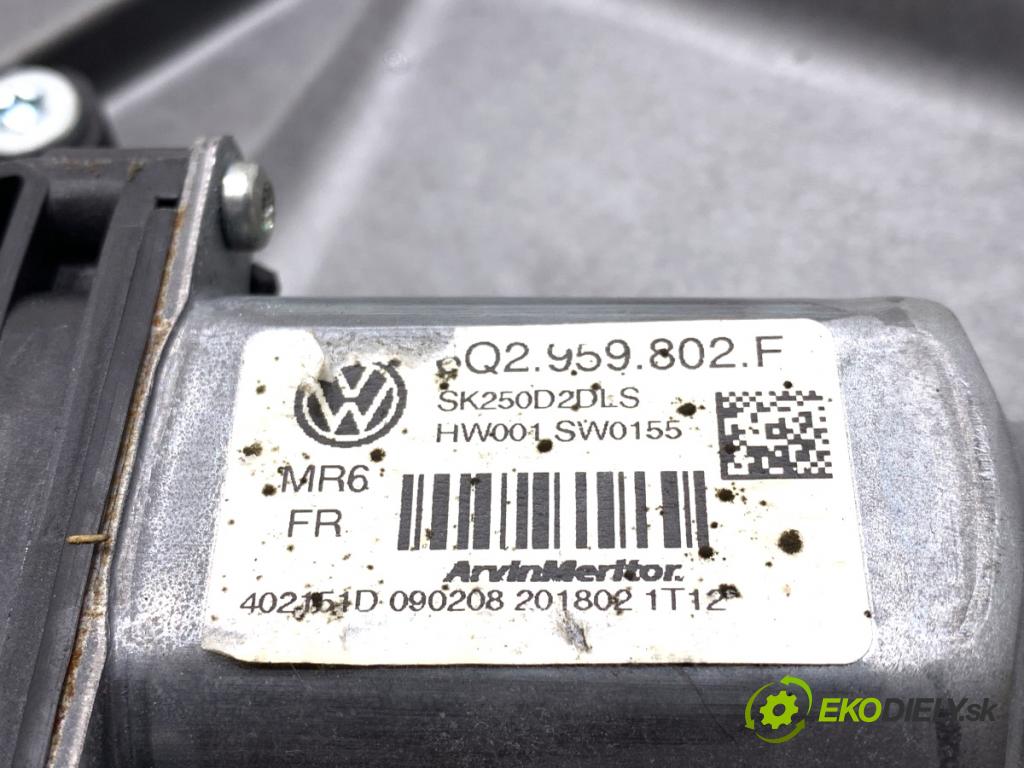 SKODA FABIA II liftback 2008 51 kW 1.2 1198 Mechanizmus okna ľavy predný 6Q2959802F
