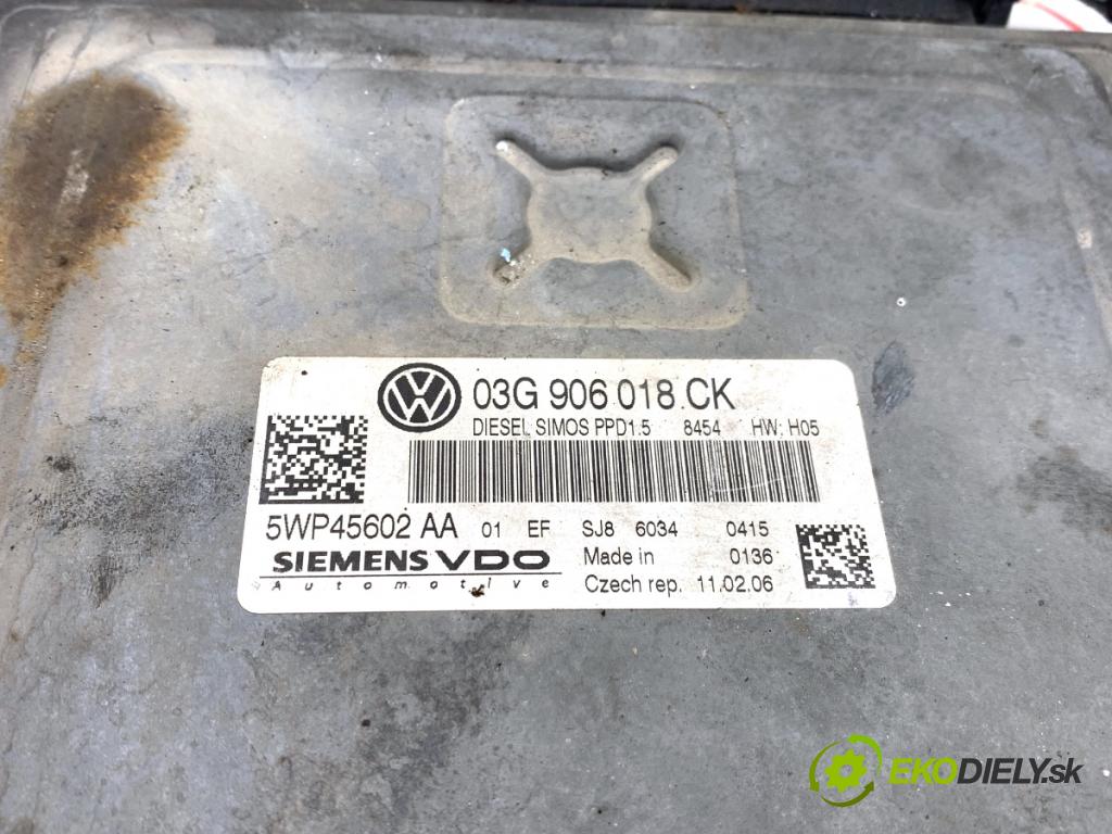 VW PASSAT B6 Kombi 2006 103 kW 2.0 TDI 1968 riadiaca jednotka Motor 03G906018CK (Riadiaca jednotka)