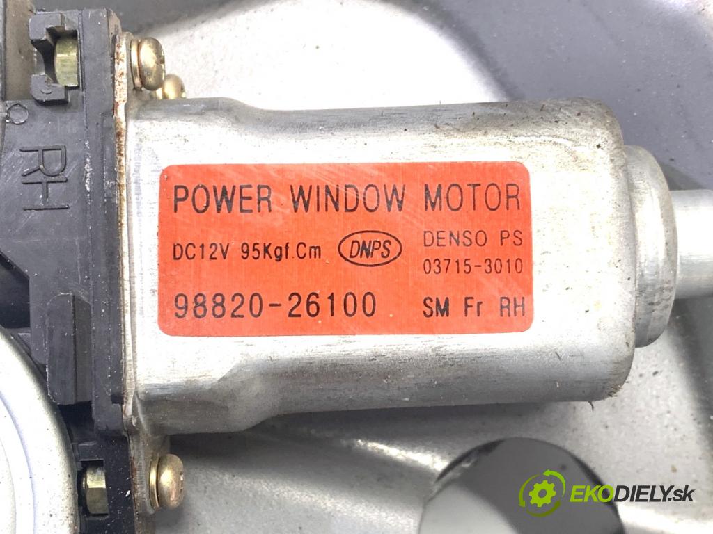 HYUNDAI SANTE FE I SUV 2005 83 kW 2.0 CRDi 1991 Mechanizmus okna pravy predný 98820-26100 82480-26050