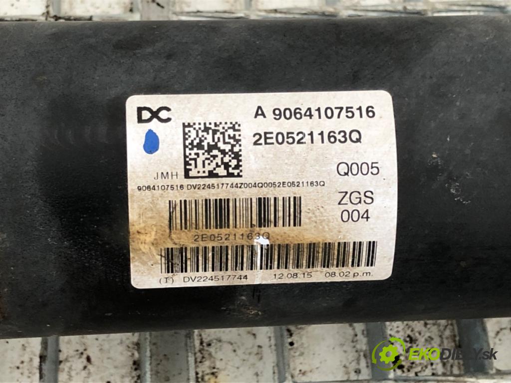 VW CRAFTER 30 50 Platforma / podwozie 2015 80 kW 2.0 TDI 1968 Kardaň, hriadeľ hnací zad A9064104801 A9064107516 (Kardaňový hriadeľ)