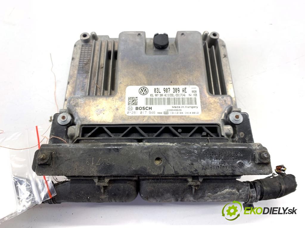VW TIGUAN SUV 2013 81 kW 2.0 TDI 1968 riadiaca jednotka Motor 03L907309AE (Riadiaca jednotka)