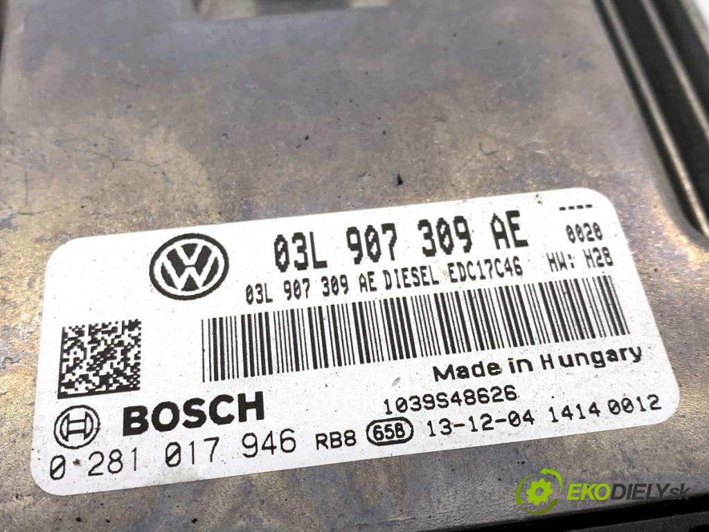 VW TIGUAN SUV 2013 81 kW 2.0 TDI 1968 riadiaca jednotka Motor 03L907309AE (Riadiaca jednotka)