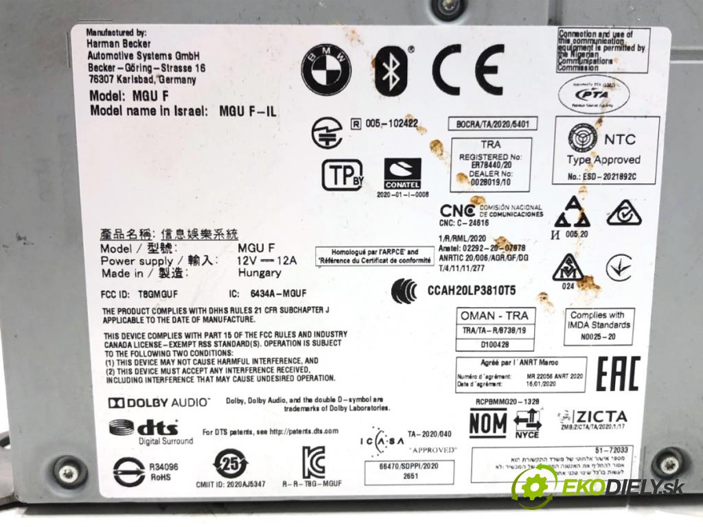 BMW G30 sedan 2021 460 kW M5 Competition 4395 RADIO Navigácia 5A42CC3 (Audio zariadenie)