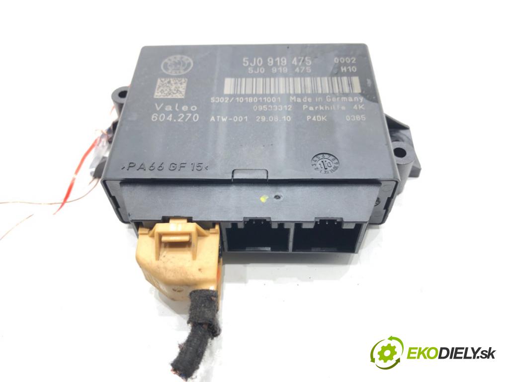 SKODA ROOMSTER nadwozie wielkoprzestrzenne (MPV) 2010 63 kW 1.2 TSI 1197 modul PDC 5J0919475 (Řídící jednotka ostatní)