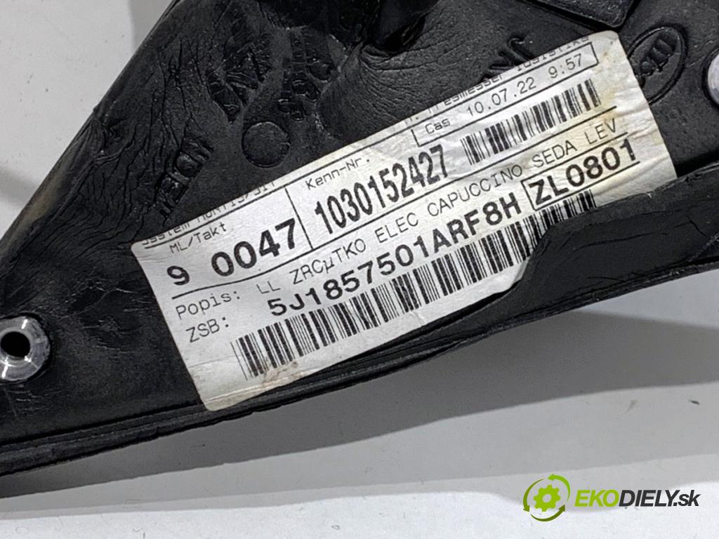 SKODA ROOMSTER nadwozie wielkoprzestrzenne (MPV) 2010 63 kW 1.2 TSI 1197 Spätné zrkadlo ľavy 5J1857501AR