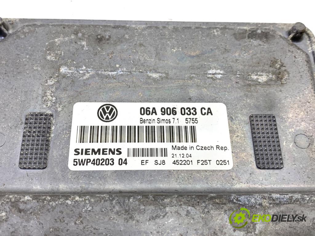 VW GOLF V liftback 2005 75 kW 1.6 1595 riadiaca jednotka Motor 06A906033CA (Riadiaca jednotka)