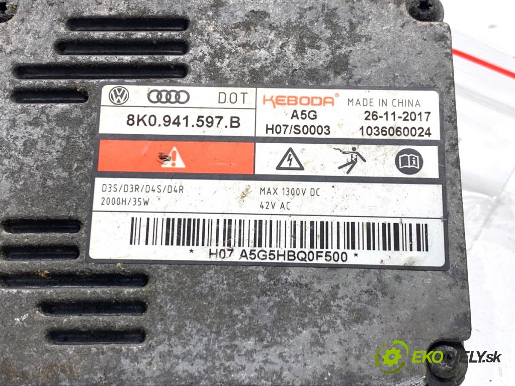 AUDI A3 8P liftback 2006 125 kW 2.0 TDI 1968 měnič XENON 8K0941597B (Řídící jednotka xenonu)