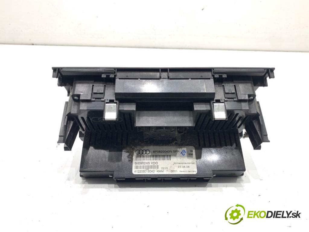 AUDI A3 8P liftback 2006 125 kW 2.0 TDI 1968 Panel ovládania kúrenia 8P0820043N (Prepínacie páčky pod volantom)